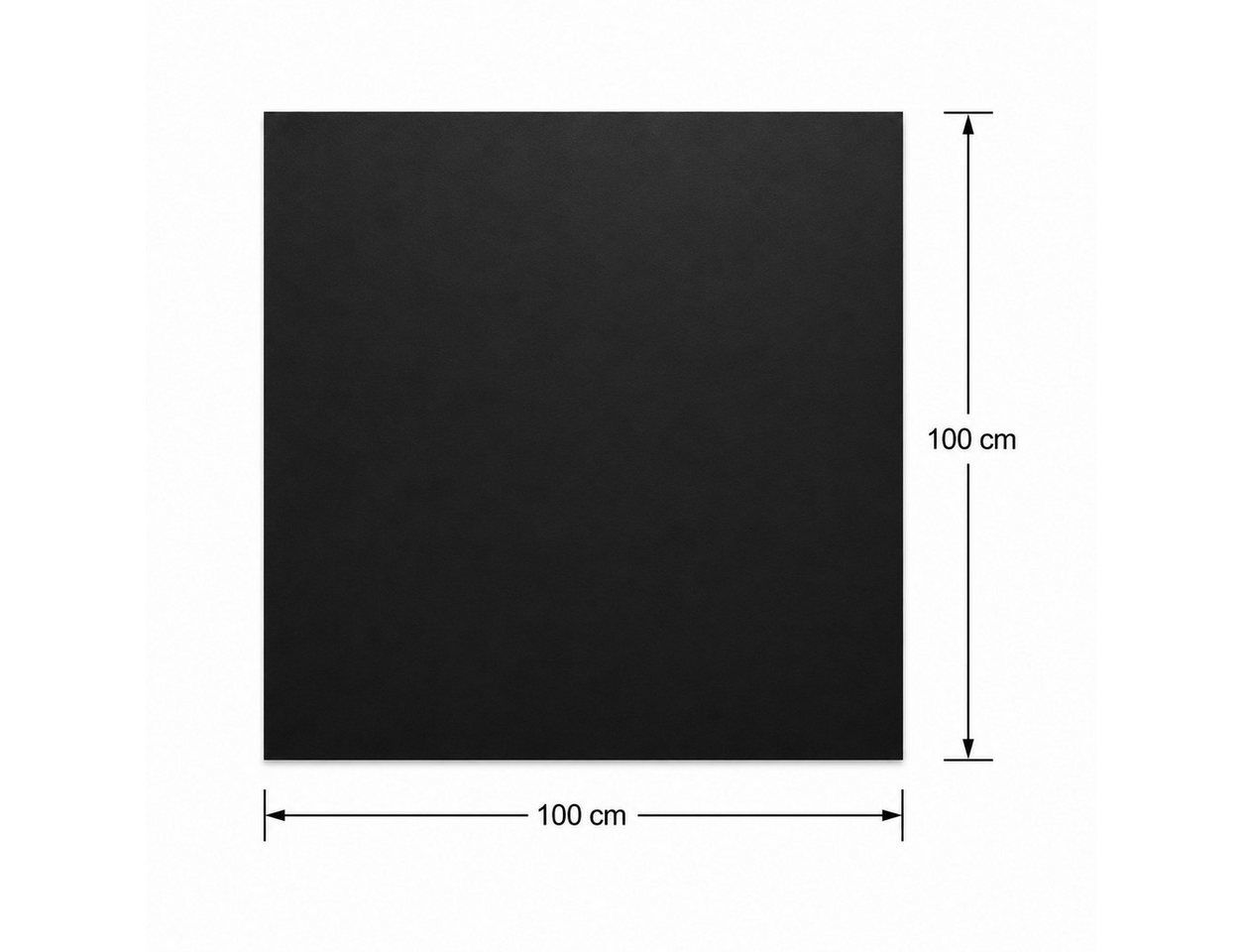 Hanseatic Bodenschutzplatte für Kaminöfen Quadrat 100 Stahl, 1-St., Stahl-Quadrat, 100 x 100 cm, 2mm Stärke, schwarz, zum Funkenschutz