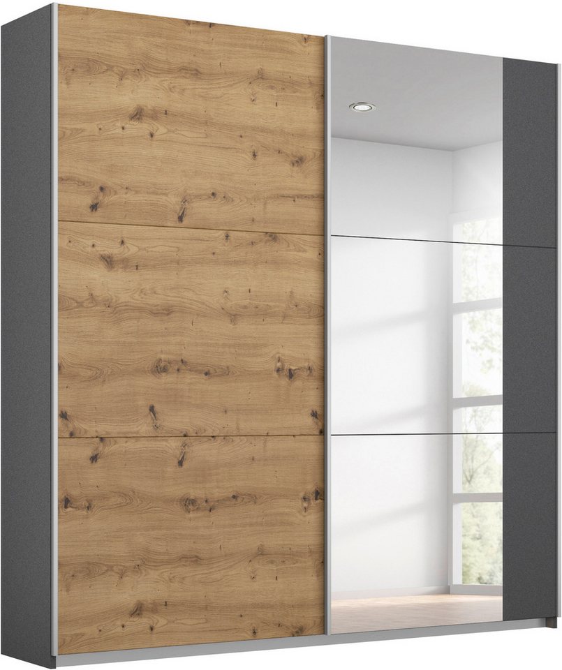 rauch Schwebetürenschrank Kleiderschrank Schrank Garderobe AURELIO (3 Ausstattungen BASIC/CLASSIC/PREMIUM (inkl. SOFT-CLOSE-FUNKTION) zeitloses Design, viele Farben, Breiten 175/218/261 cm MADE IN GERMANY