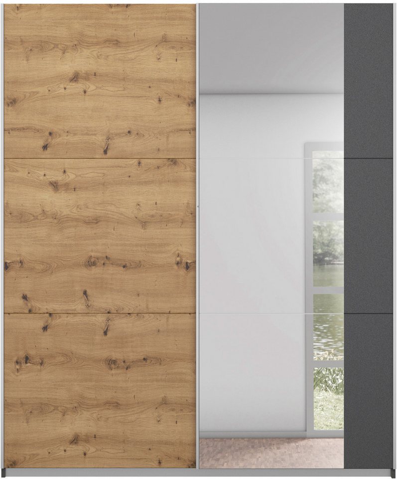 rauch Schwebetürenschrank Kleiderschrank Schrank Garderobe AURELIO (3 Ausstattungen BASIC/CLASSIC/PREMIUM (inkl. SOFT-CLOSE-FUNKTION) zeitloses Design, viele Farben, Breiten 175/218/261 cm MADE IN GERMANY Bild 3