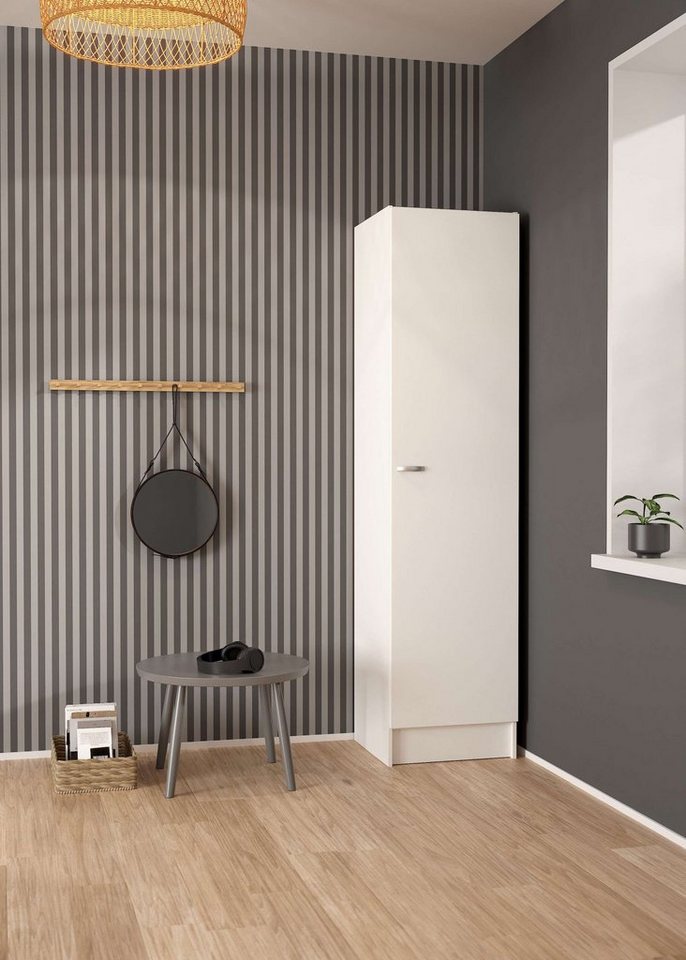 Home affaire Drehtürenschrank Focus, Kleiderschrank, Stauraum 1 Tür, 4 Einlegeböden, schmal, vielseitig einsetzbar, Breite 49 cm Bild 5