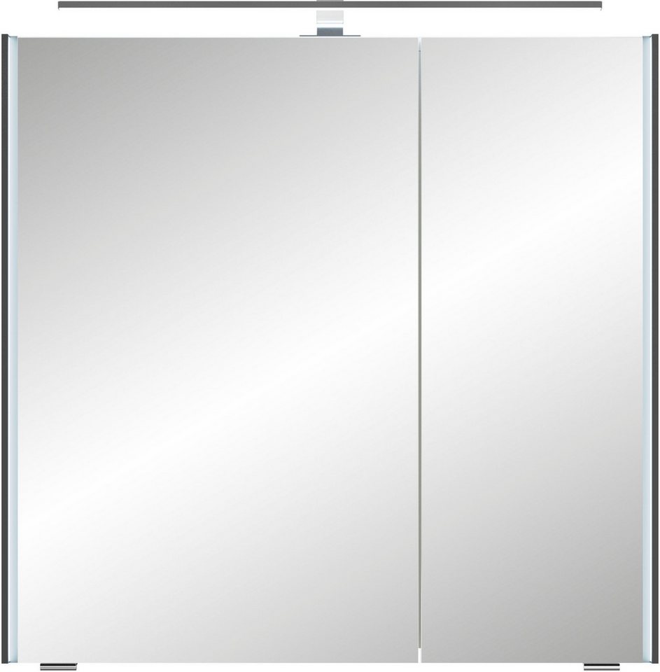 Saphir Spiegelschrank Serie 7045 Badezimmer-Spiegelschrank inkl. LED-Beleuchtung, 2 Türen Badschrank 73,2 cm breit, inkl. LEDplus Schalter und Türdämpfer