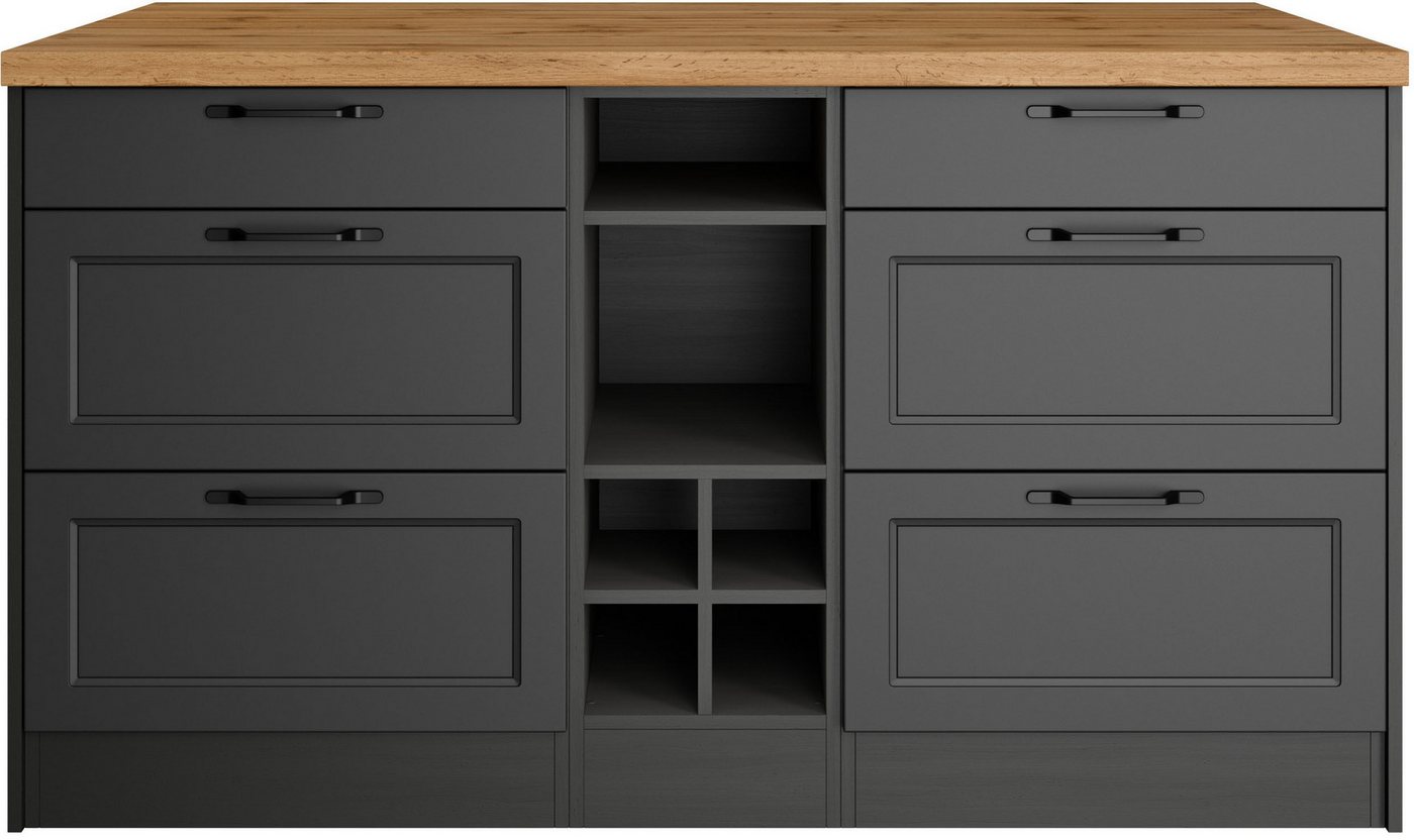 KOCHSTATION Kücheninsel KS-Lana, Breite 153 cm, MDF-Fronten, Arbeitsplatte 38mm stark Bild 2