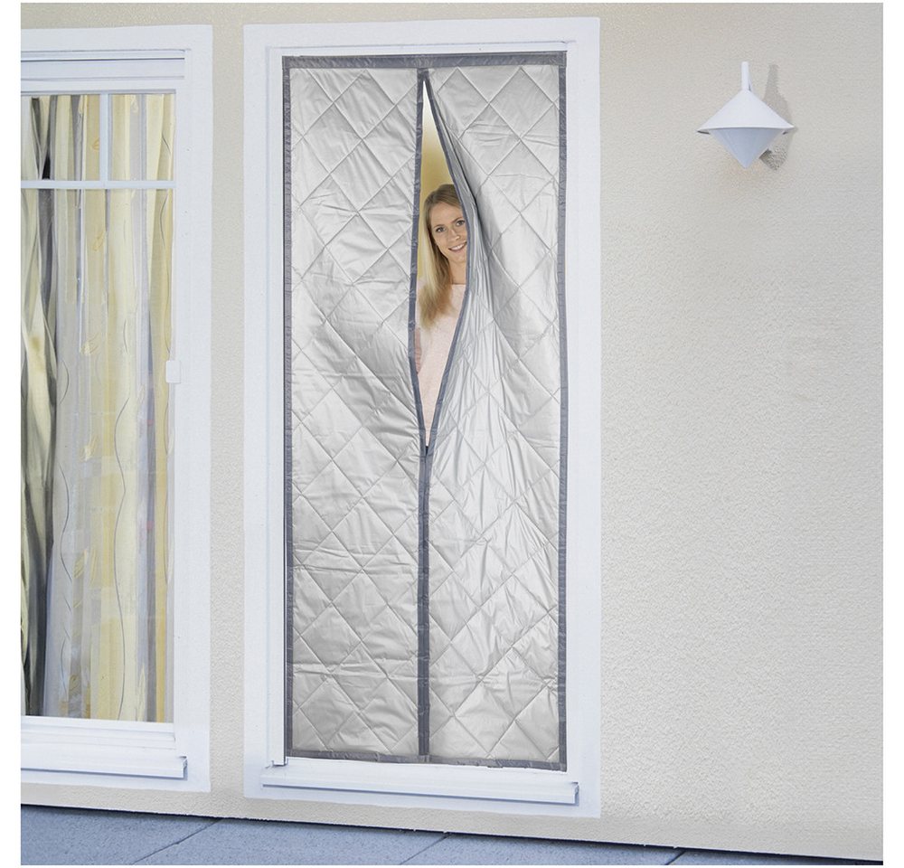 Maximex Türvorhang Wärmeschutz 2in1 (1 St), Klettband, verdunkelnd, Polyester, 80x200 cm, Thermo-Vorhang, reflektierende Außenseite, blickdicht