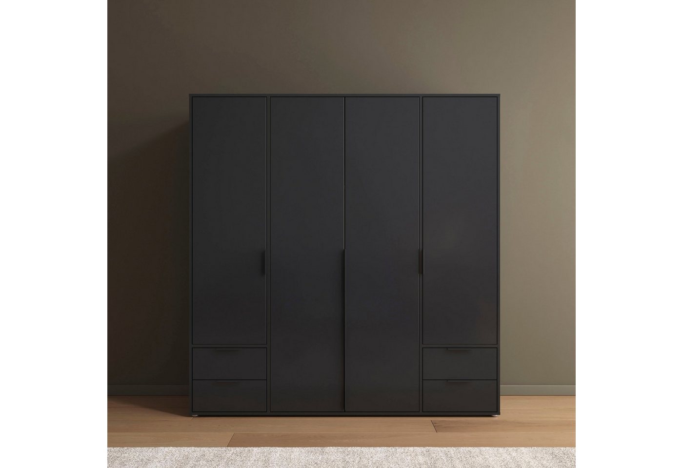 rauch Drehtürenschrank Kleiderschrank Schrank Garderobe Wäscheschrank NAGATA viel Stauraum (in 3 verschiedenen Ausstattungen BASIC/CLASSIC/PREMIUM) mit Schubladen sowie Stangengriffen TOPSELLER MADE IN GERMANY Bild 2
