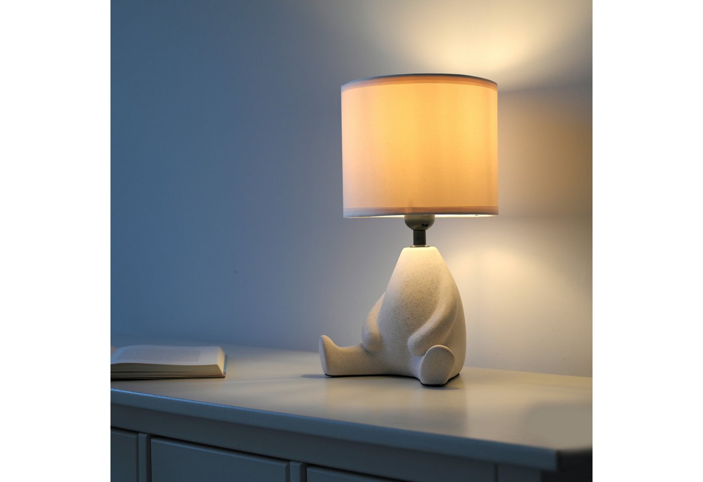 JUST LIGHT Tischleuchte TED, Ein-/Ausschalter, Leuchtmittel wechselbar, Warmweiß, Schalter, Schnurschalter, ExklusiveE27