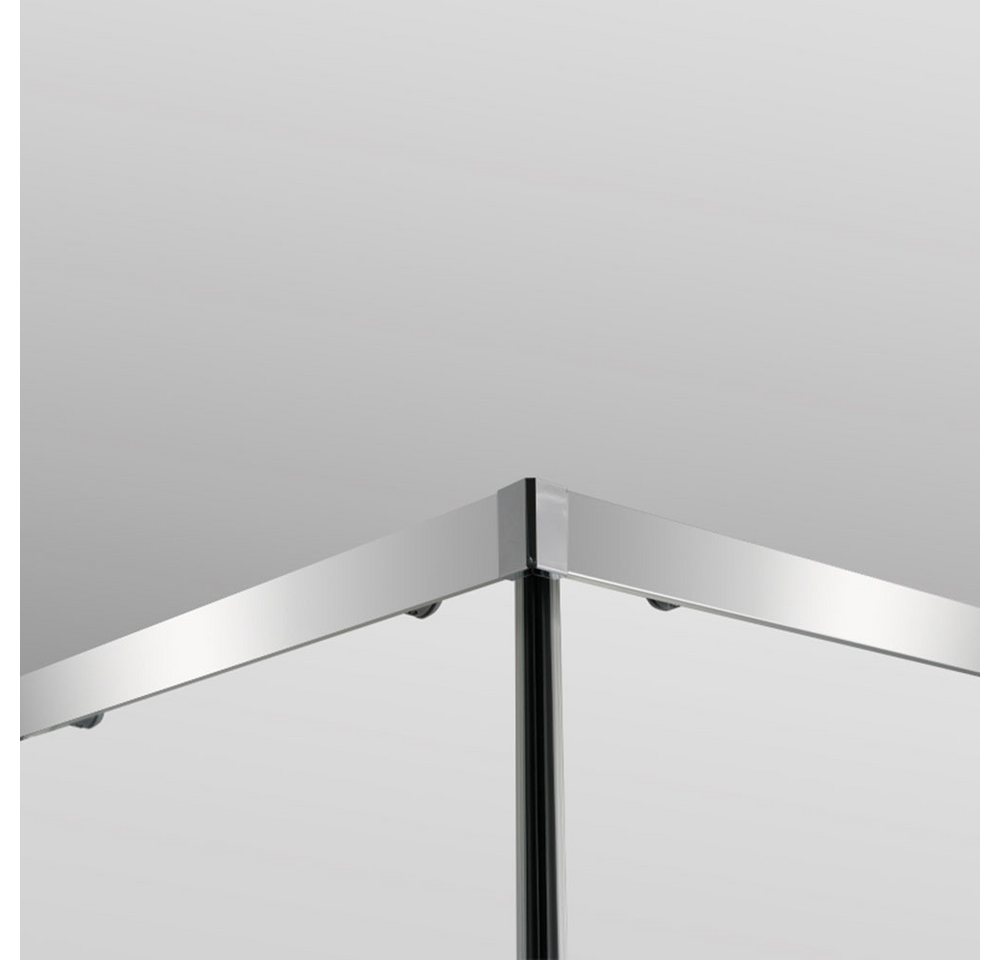 welltime Eckdusche New Summer Frost, BxT: 80x80 cm, Einscheibensicherheitsglas, verbessertes Rollensystem, Milchglasscheiben Bild 2