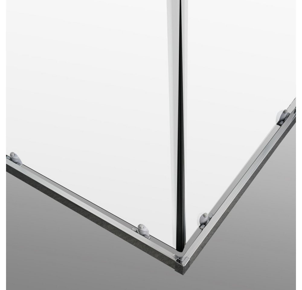 welltime Eckdusche New Summer Frost, BxT: 80x80 cm, Einscheibensicherheitsglas, verbessertes Rollensystem, Milchglasscheiben Bild 5