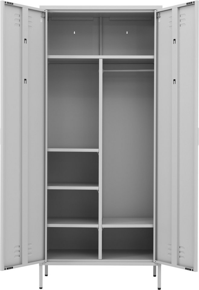 OTTO home Drehtürenschrank Kleiderschrank Schrank Metallschrank Mehrzweckschrank Siena Spind (in 4 Farben aus Metall) in der Höhe verstellbar, abschließbar Topseller Otto´s Choice Bild 2