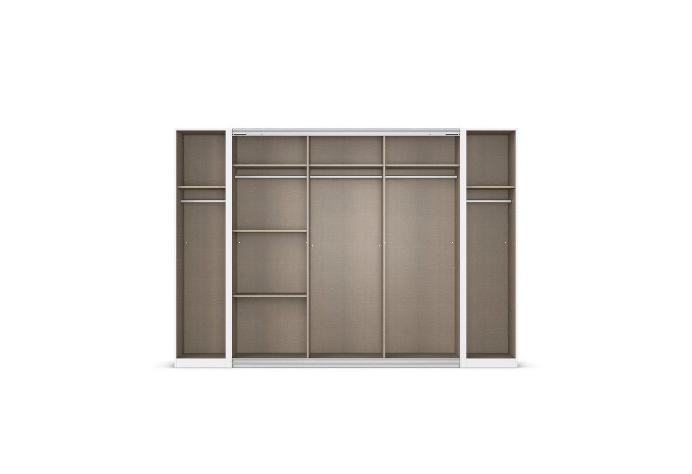 OTTO home Schwebetürenschrank Dreh-/Schwebetürenschrank Kleiderschrank Familie, Agordo (im angesagten Mix aus Dreh- und Schwebetüren) B/H/T 301x210X62cm viele Farben verfügbar TOPSELLER Made in GERMANY