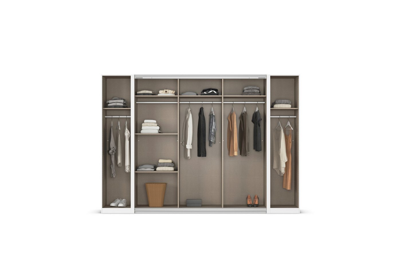 OTTO home Schwebetürenschrank Dreh-/Schwebetürenschrank Kleiderschrank Familie, Agordo (im angesagten Mix aus Dreh- und Schwebetüren) B/H/T 301x210X62cm viele Farben verfügbar TOPSELLER Made in GERMANY Bild 4