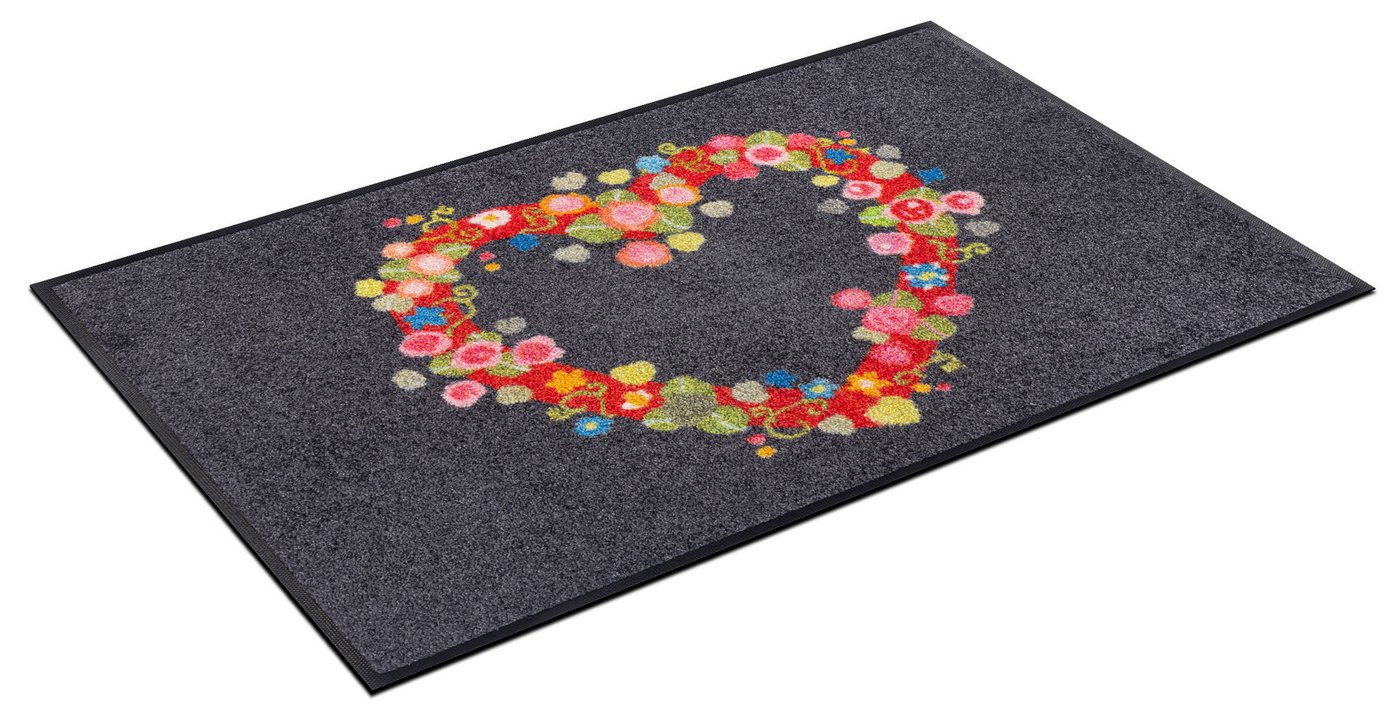 wash+dry by Kleen-Tex Fußmatte Floral Romance, rechteckig, Höhe: 7 mm