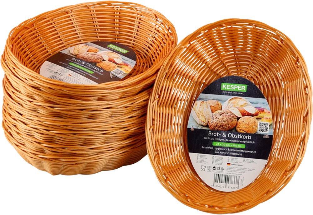 KESPER® Brotkorb Obstkorb oval, Kunststoff, (Set, 10-tlg), Spülmaschinengeeignet Bild 2