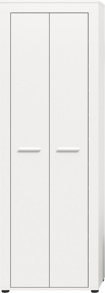 OTTO home Garderobenschrank AOSTA, Höhe 191cm, 2 Türen, 1 Boden, 1 Kleiderstange (1-St., in verschiedenen Farbausführungen erhältlich, individuell kombinierbar) Flurschrank, Kleiderschrank, Hochschrank, Garderobe, Flur, Schrank Bild 5