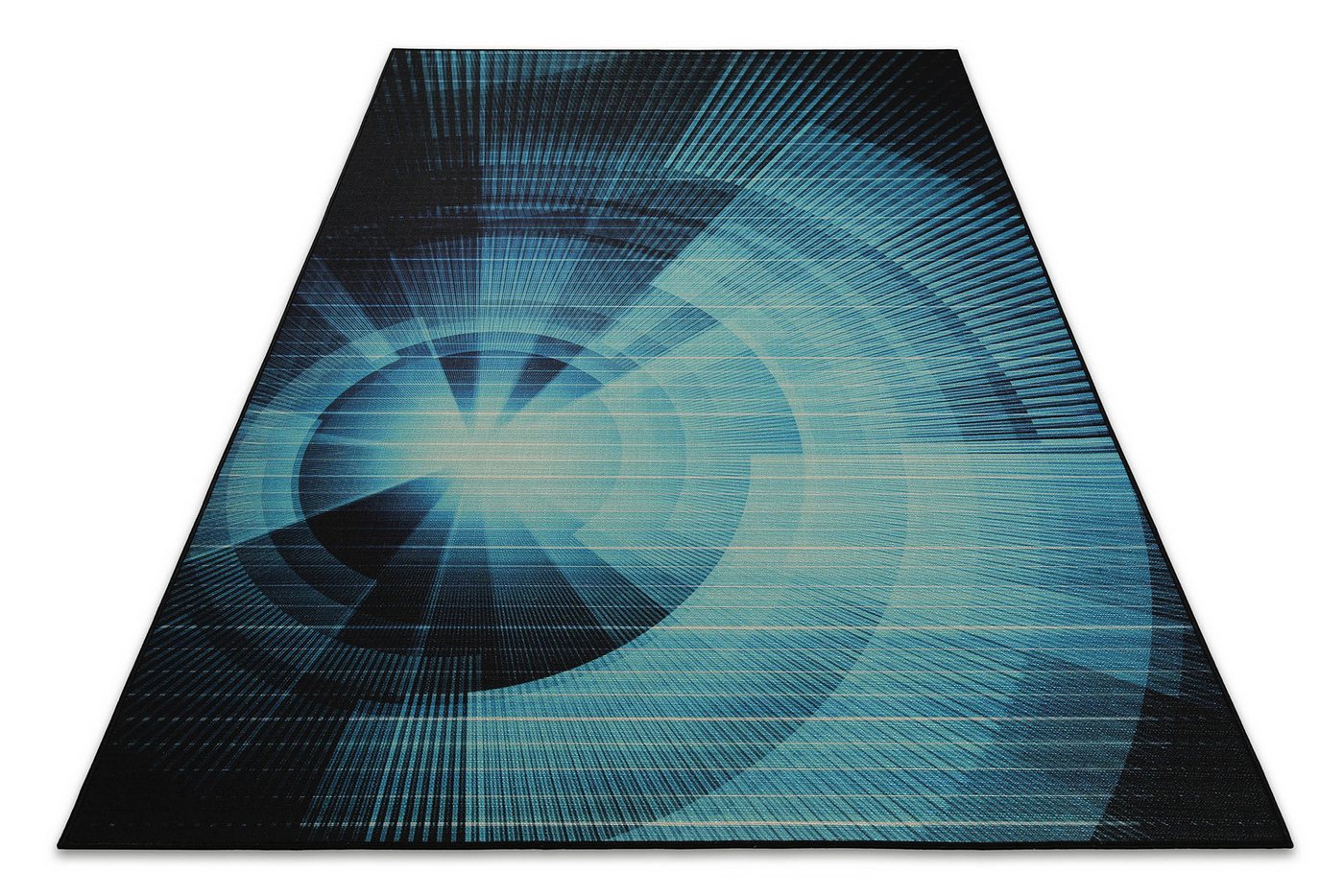 Wecon home Teppich Cyber Swirl, rechteckig, Höhe: 5 mm, Gamer Teppich, gewebt, Cyberpunk, robust, Gaming Room, rutschfest