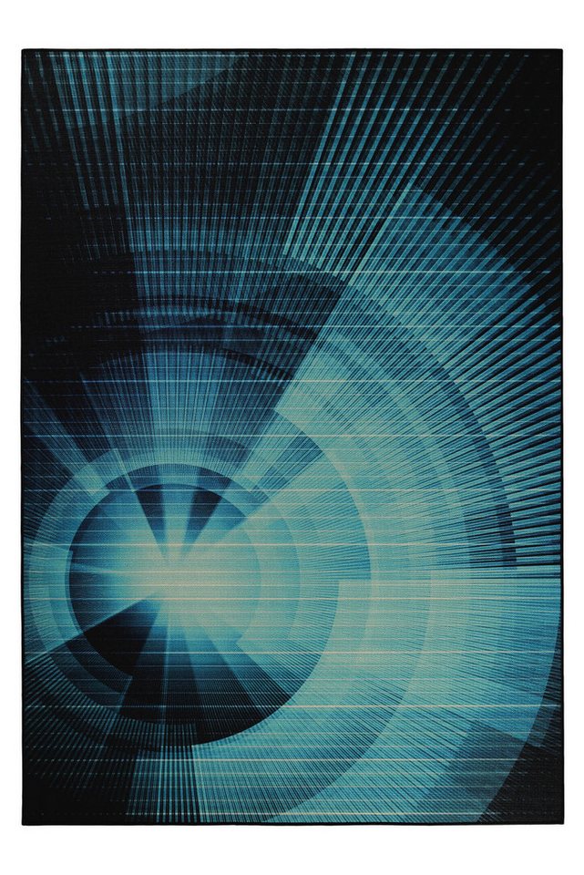 Wecon home Teppich Cyber Swirl, rechteckig, Höhe: 5 mm, Gamer Teppich, gewebt, Cyberpunk, robust, Gaming Room, rutschfest Bild 4