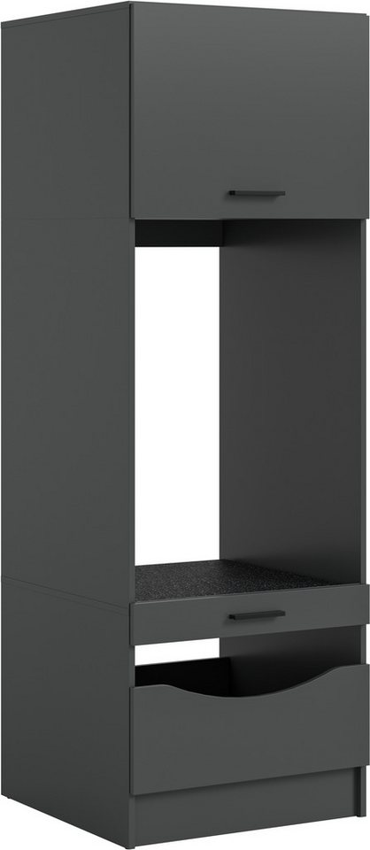 welltime Waschmaschinenumbauschrank FALAS, Höhe 195 cm, 2 Klappen, 1 Auszug, viel Stauraum (1-St., in verschiedenen Farben erhältlich, für Waschmaschine & Trockner) Waschmaschine, Trockner, Waschmaschinenschrank, Umbauschrank, Wäsche Bild 5