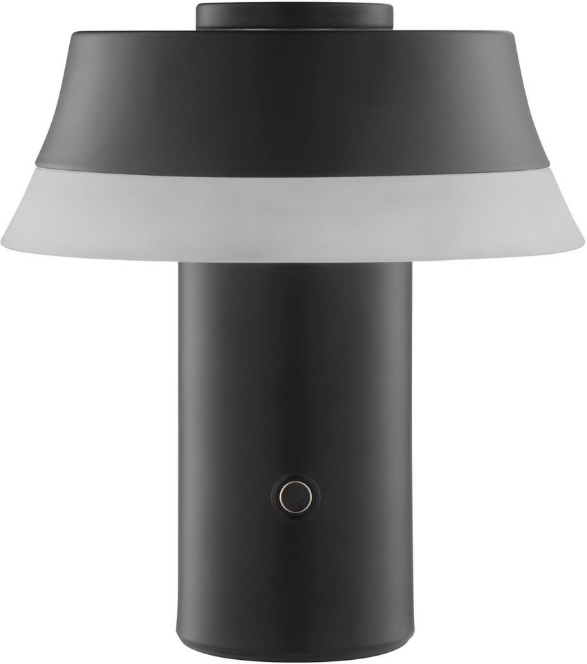 OTTO home LED Tischleuchte Arnett, Dimmfunktion, LED fest integriert, Warmweiß, akkubetrieben, 17 cm, 240 lm, per wireless charging & USB ladbar