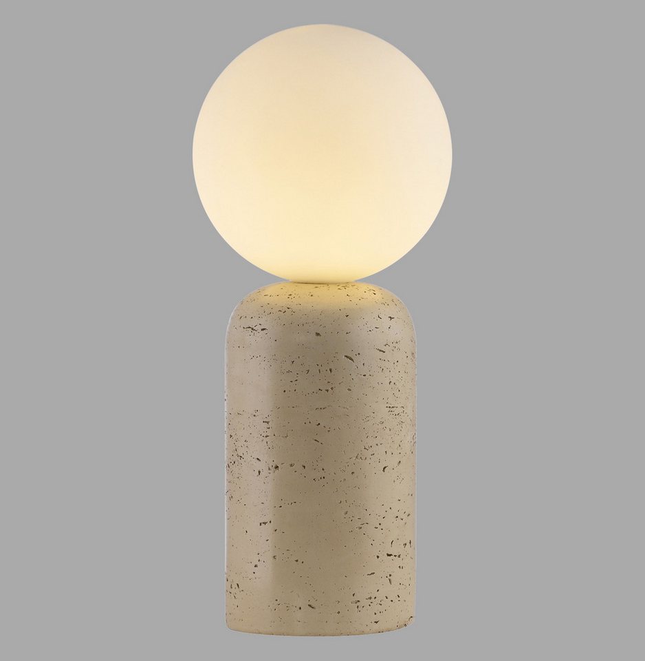 SCHÖNER WOHNEN-Kollektion LED Tischleuchte TRAVENTA, Ein-/Ausschalter, ohne Leuchtmittel, SCHÖNER WOHNEN Kollektion, Travertinoptik, Downlight Bild 3