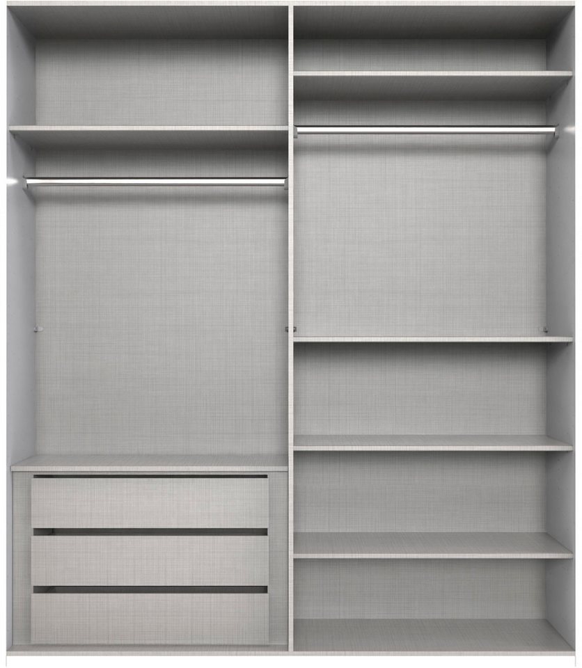 Wimex Drehtürenschrank Kleiderschrank London, in den Breiten 180cm, 225cm oder 270cm (mit verschiedenen Griffen in goldfarben, silberfarben oder schwarz) wahlweise mit Basic- oder Premium-Ausstattung erhältlich Bild 3