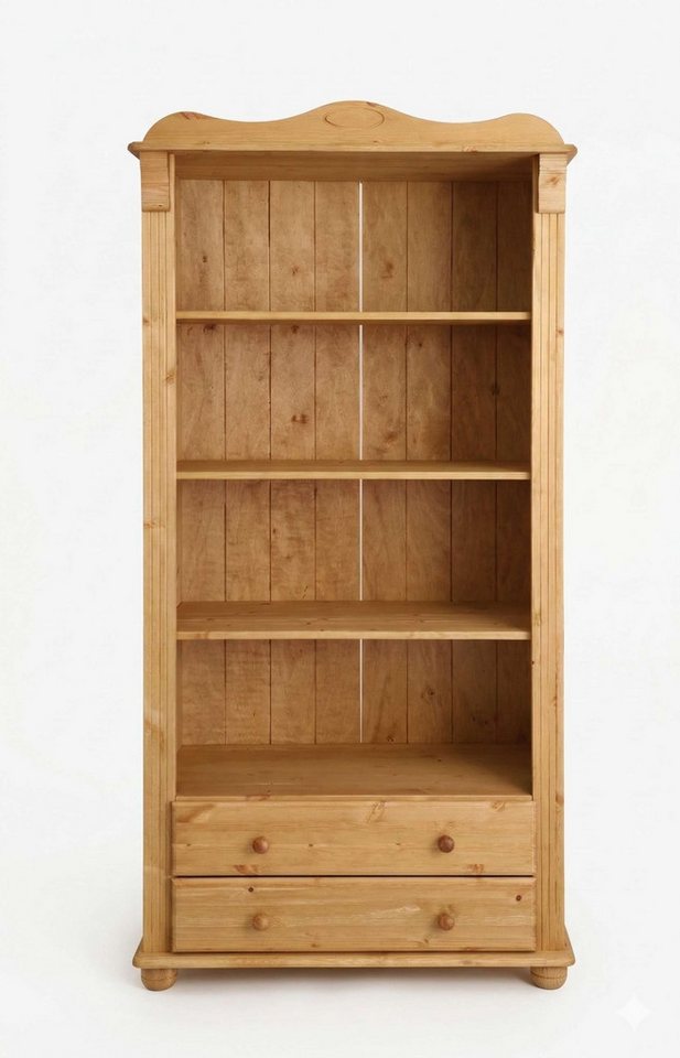 OTTO home Bücherregal Adele, Standregal, Regal, aus massiver Kiefer, Breite 92 cm, mit 2 Schubladen, FSC® Bild 3