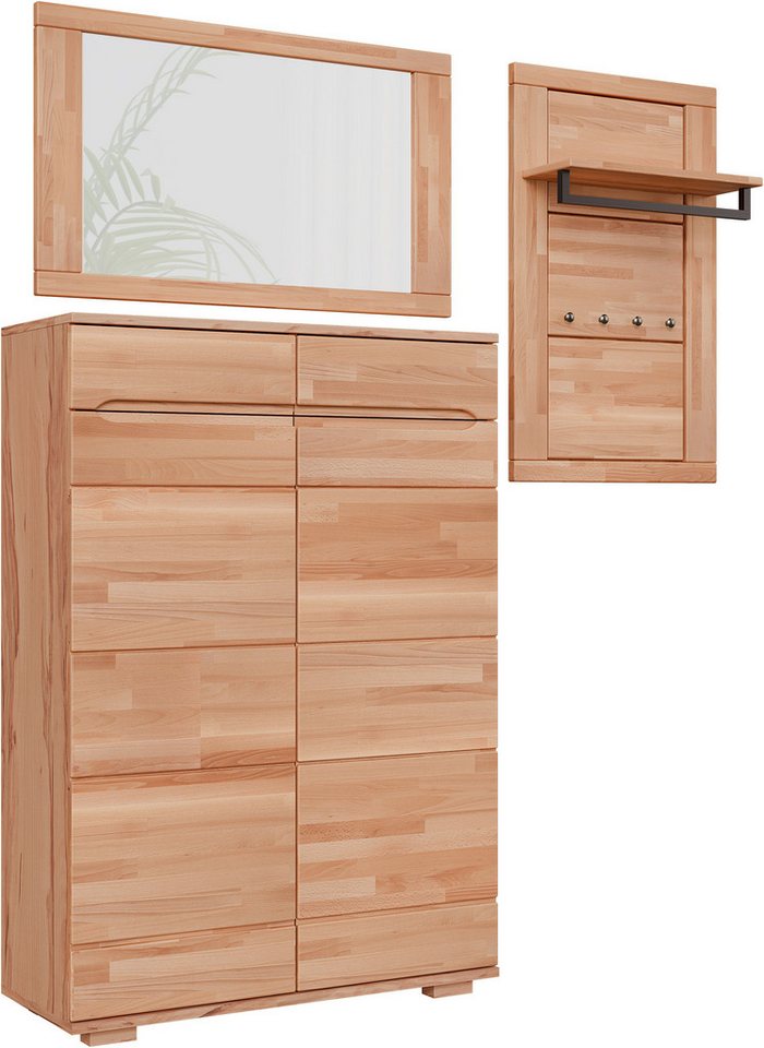 Home affaire Garderobenpaneel VETRO 4 Kleiderhaken & 1 Kleiderstange,Stillvoll,praktisch, Flur,Diele, B/T/H: 60/20/95,7cm Massivholz Garderobenpaneel,Flurgarderobe,1Ablage Bild 2