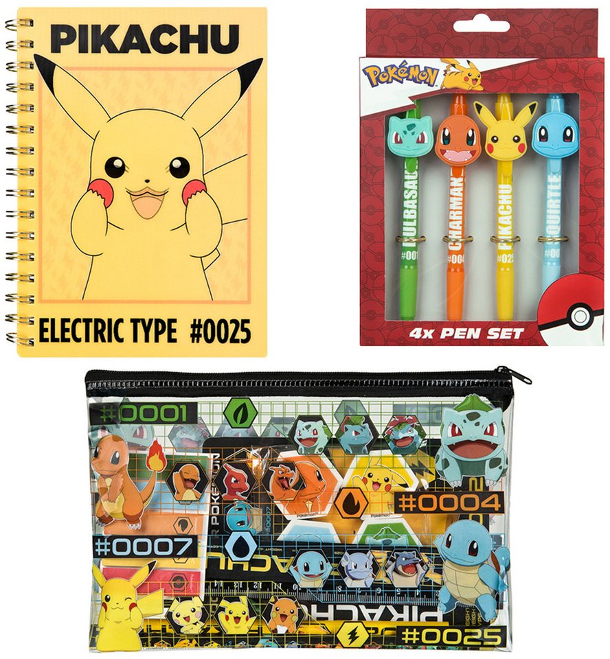 UNDERCOVER Notizbuch Pokémon, inkl. 4 Kugelschreiber sowie Schreib- und Bastelutensilien Bild 3