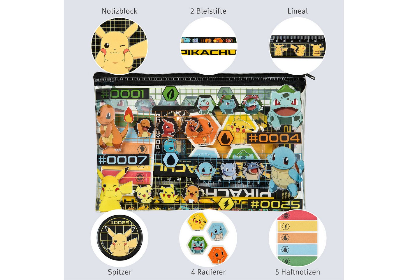 UNDERCOVER Notizbuch Pokémon, inkl. 4 Kugelschreiber sowie Schreib- und Bastelutensilien Bild 4