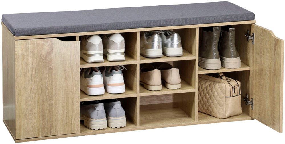 KESPER® Schuhschrank Schuhschrank mit Sitzkissen, 2 Türen, FSC