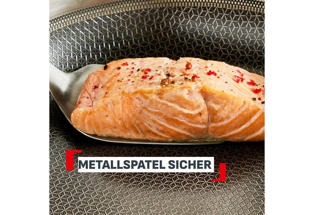 Tefal Bratpfanne Master Mesh, Edelstahl (1-tlg), HybridMesh-Technologie, mineralische Oberfläche, induktionsgeeignet