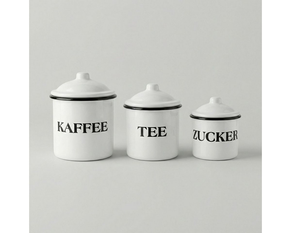Ambiente Haus Küchenorganizer-Set Emailliert - Tee, Kaffee, Zucker, (Set, 3-tlg) Bild 3
