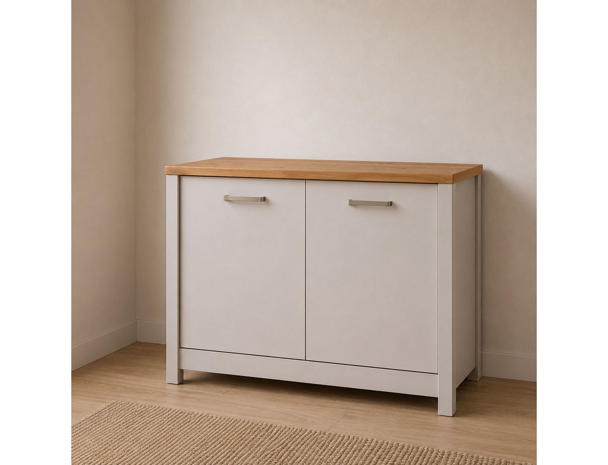 Inter Link Spülenschrank Pienza, Küchenschrank, Spülenunterschrank, HPL-Arbeitsplatte (1-St) Für Spüle & Spülmaschine, Soft-Close, Füße höhenverstellbar, 130x60x92 Bild 2