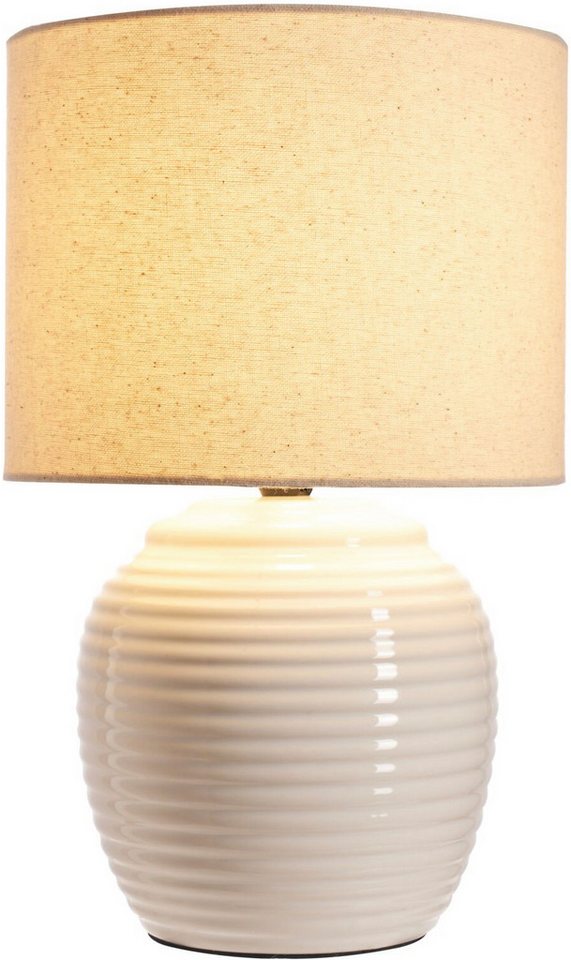 Pauleen Tischleuchte Lovely Charm max.20W E14 Beige/Creme 230V Stoff/Keramik, Ein-/Ausschalter, ohne Leuchtmittel, IP20 Bild 3
