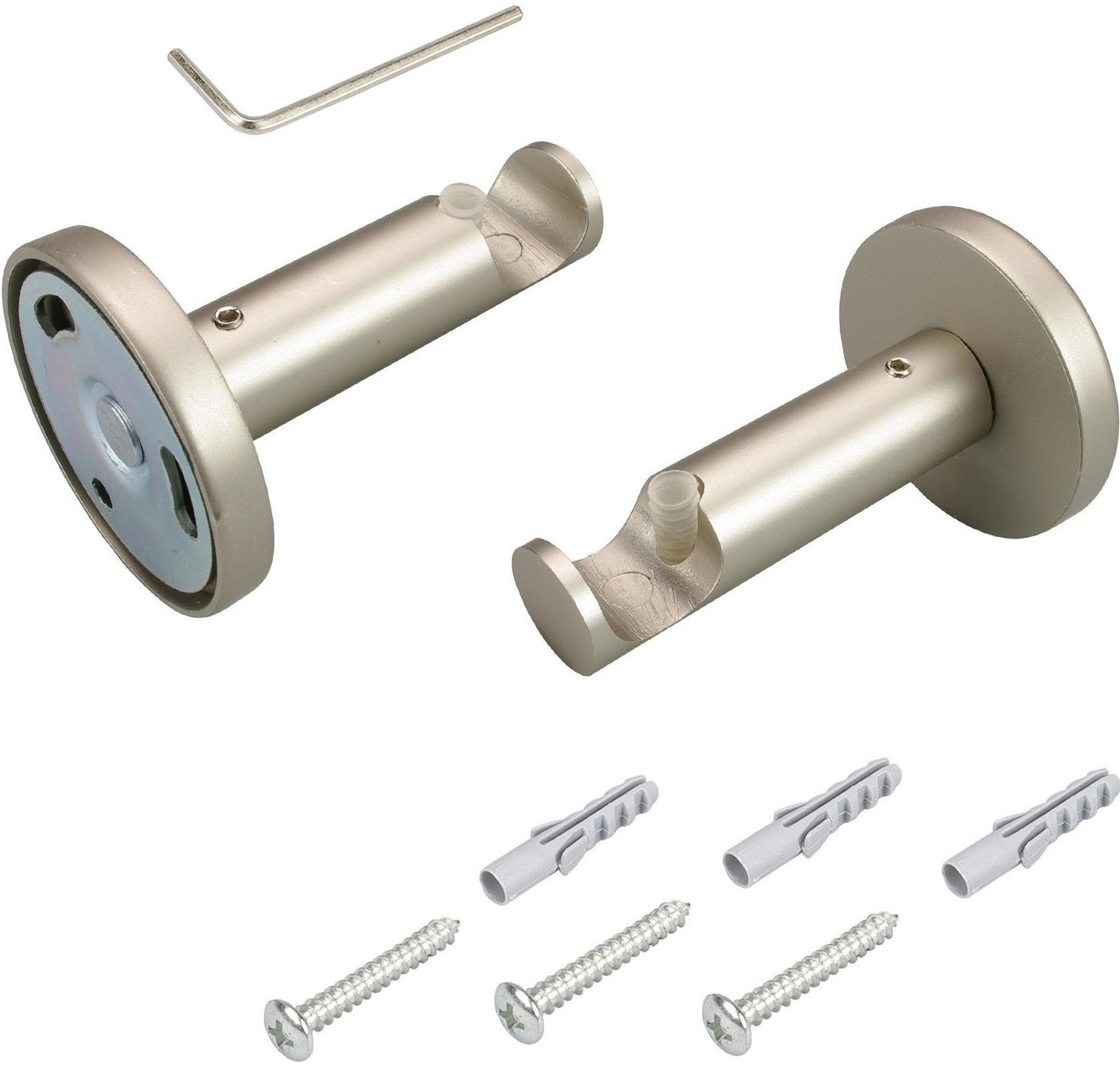 Liedeco Gardinenstangenhalter, Gardinenstangen, (1-St), für Gardinenstangen Ø 16 mm