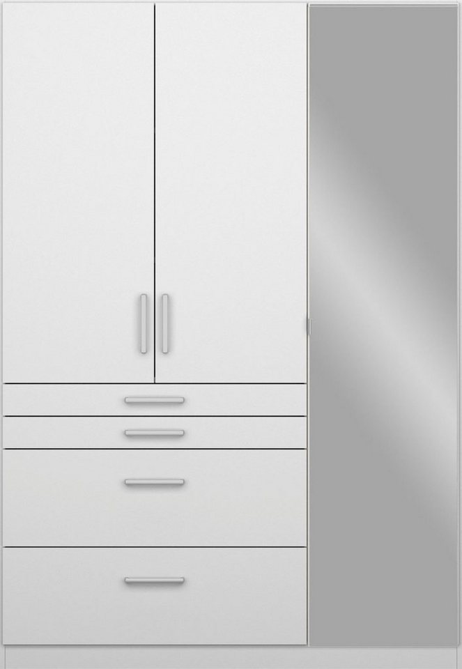 rauch Drehtürenschrank Kleiderschrank Schrank Garderobe Garderobenschrank HOMBURG mit Spiegel, oberer Schubkasten mit Einteilung MADE IN GERMANY