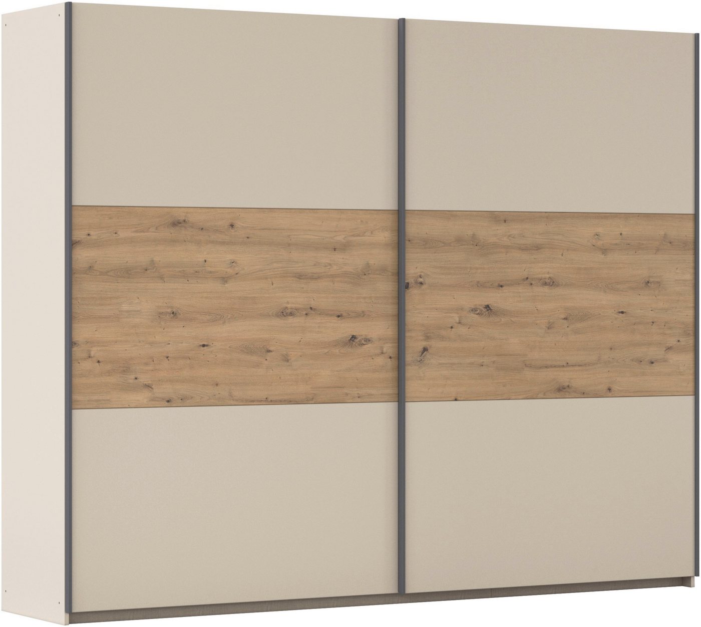 rauch Schwebetürenschrank Kleiderschrank Schrank Garderobe Schlafzimmerschrank SAJO in 2 Breiten (218, 261 cm) optional mit Spiegel MADE IN GERMANY