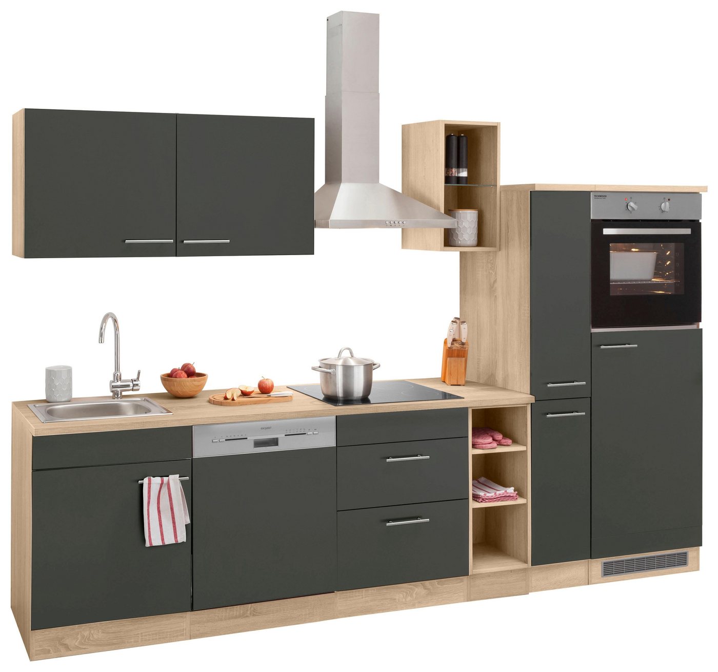 OPTIFIT Küchenzeile Kalmar, Breite 300 cm, wahlweise mit E-Geräten, mit Arbeitsplatte Bild 2