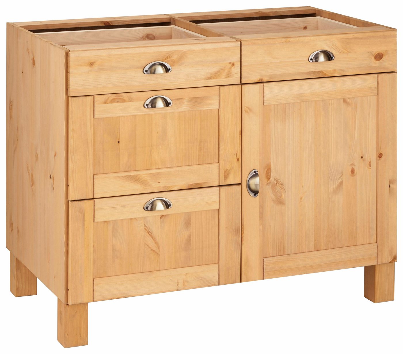 Home affaire Unterschrank Oslo 100 cm breit, ohne Arbeitsplatte, 2 Schubkästen, 2 Auszüge