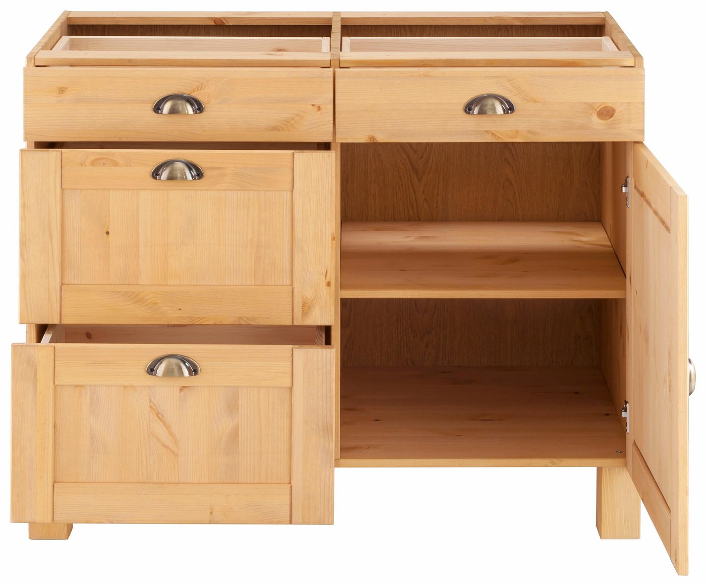 Home affaire Unterschrank Oslo 100 cm breit, ohne Arbeitsplatte, 2 Schubkästen, 2 Auszüge Bild 2