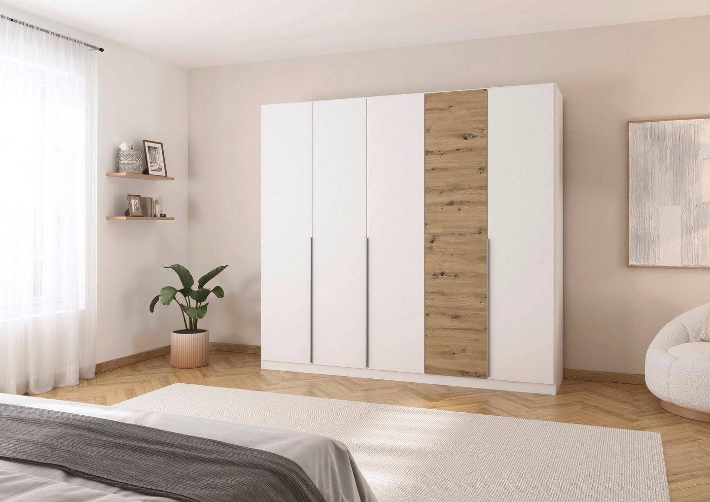 rauch Drehtürenschrank Kleiderschrank Schrank Garderobe Wäscheschrank Schlafzimmer BELLEZZA inkl. Schubkasteneinsatz, Wäscheeinteilung und weiterem Zubehör Bild 3