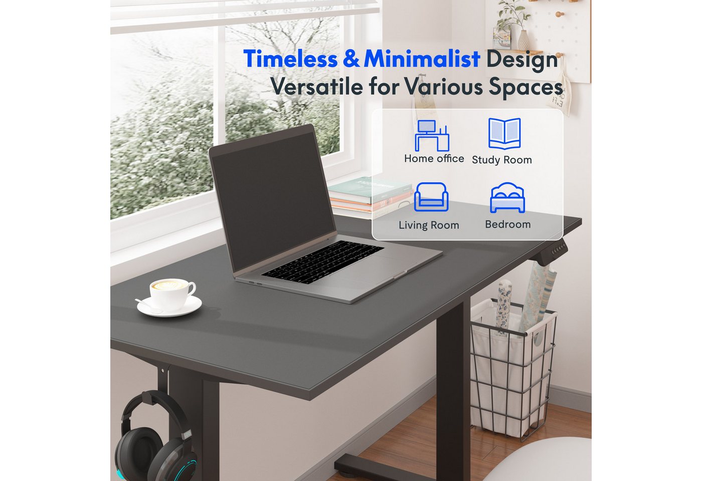 FLEXISPOT Tischplatte Premium-Series DIY Tischplatte, MDF/Rubberwood/Eiche (Holzwerkstoff, Farbe auswählbar, Groß auswählbar, Stabile Tischplatte), DIY Schreibtischplatte Bürotischplatte, Made in EU, 140x80cm
