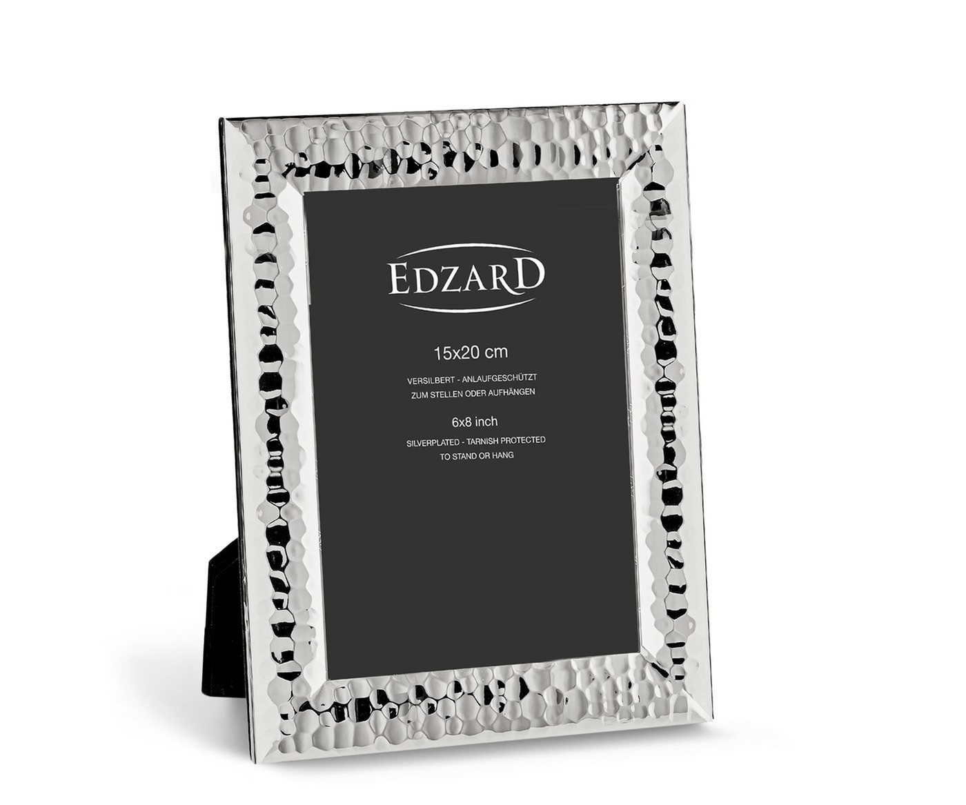 EDZARD Bilderrahmen Gubbio, versilbert und anlaufgeschützt, für 15x20 cm Bilder – Fotorahmen Bild 4