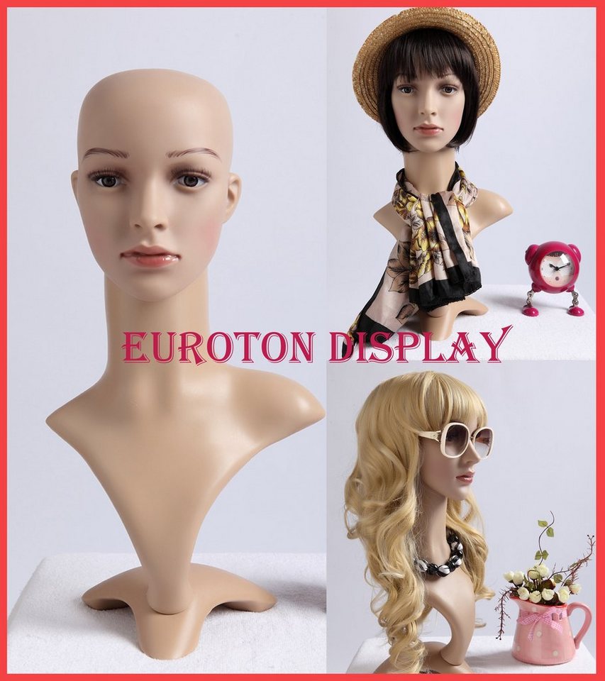 Eurotondisplay Schneiderpuppe Dekokopf Perückenkopf Schaufensterpuppe weibliche männliche Köpfe, Nicht zutreffend Bild 3