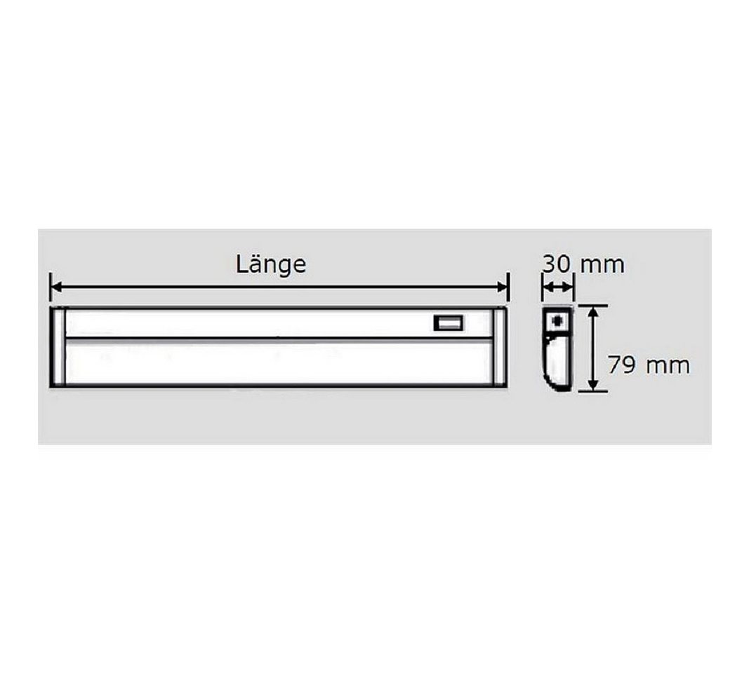 L&S Unterschrankleuchte LED schwenkbar Breite: 350 bis 1212 mm Neutralweiß Wippschalter Bild 5