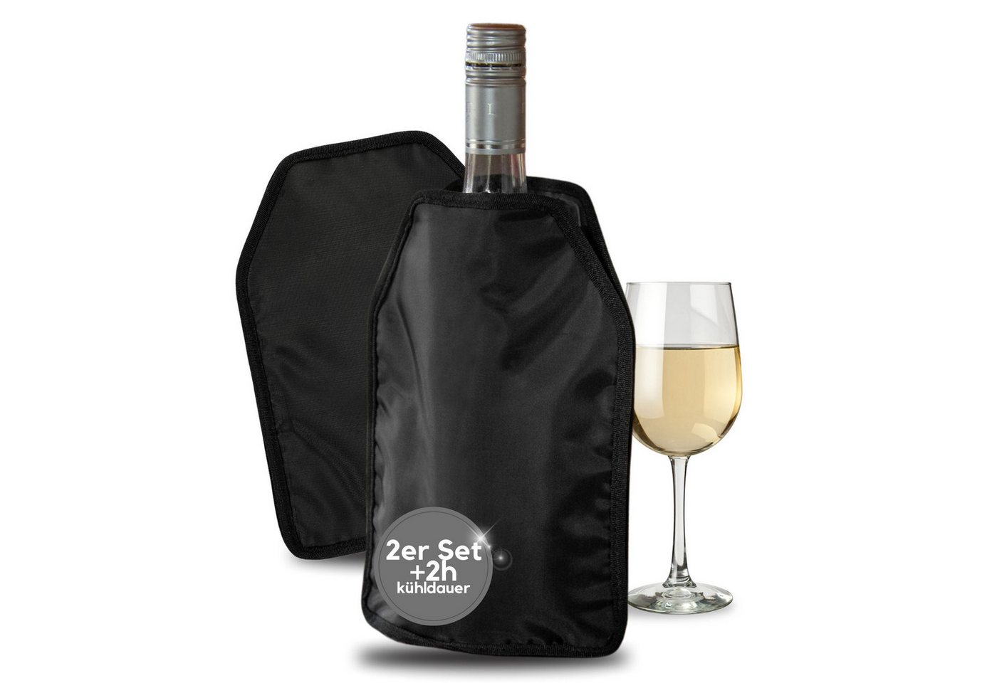 elasto Kühlakku 2er Set Kühlmanschette STYLE Flaschenkühler für Wein, Sekt und Bier Bild 5