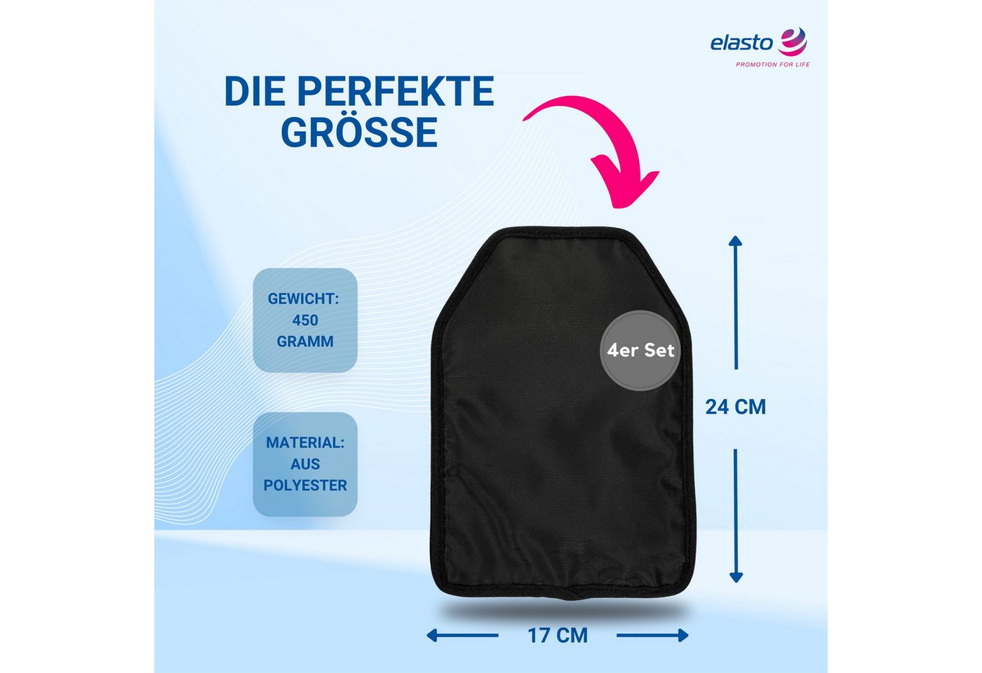elasto Kühlakku 4er Set Kühlmanschette STYLE Flaschenkühler für Wein, Sekt und Bier Bild 5