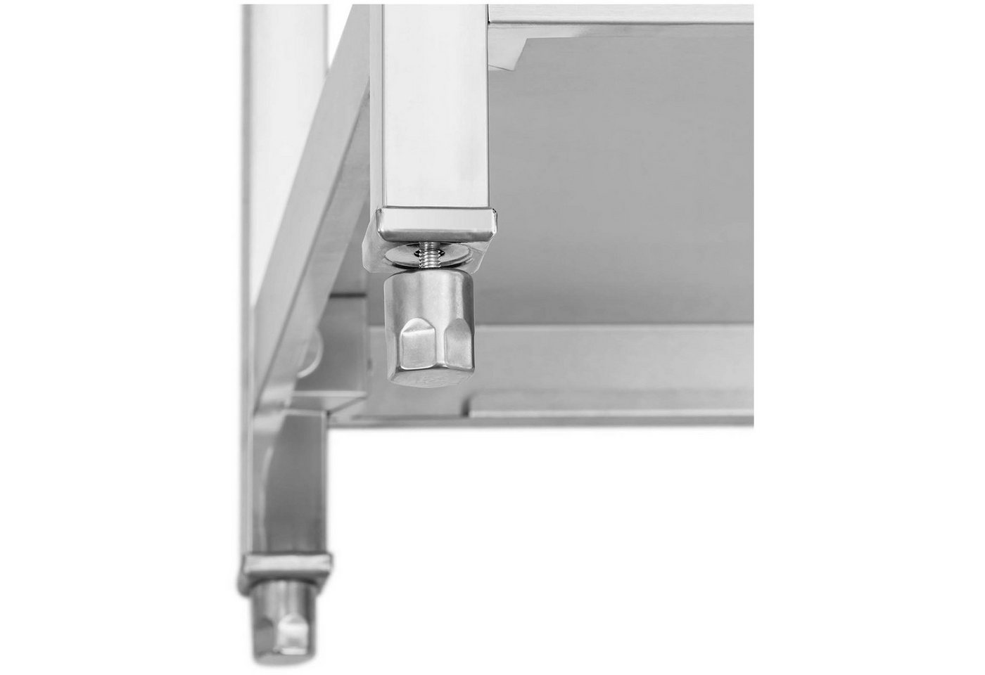 Royal Catering Edelstahlspüle Spültisch 140 x 60 cm 2 Becken je 40x40x25cm Aufkantung Ablage Gastro, 60/140 cm, verschiedene Größen Bild 3