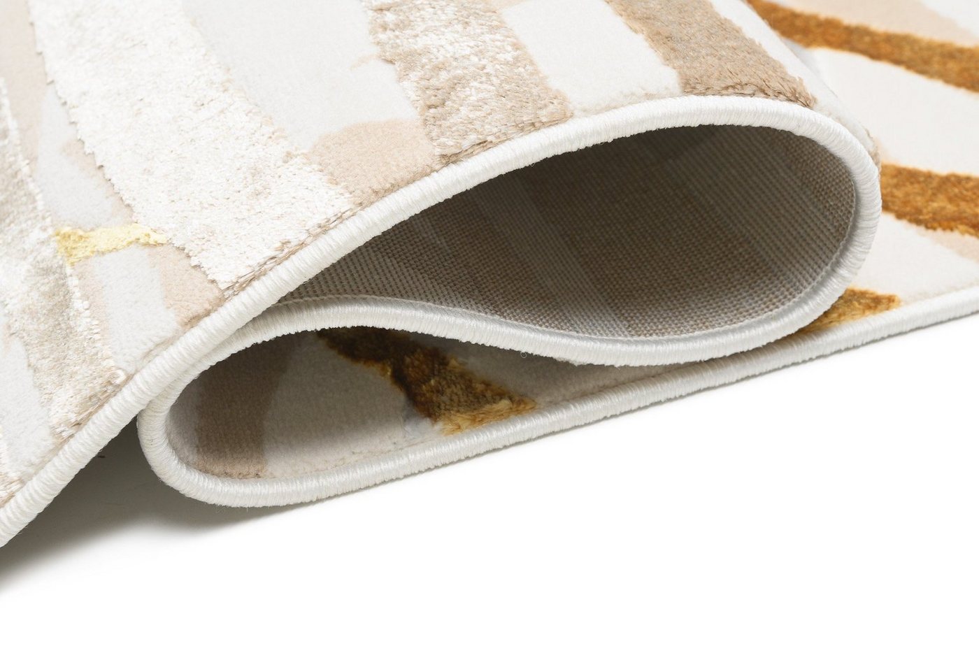 Tapiso Designteppich GOLDEN, rechteckig, Höhe: 8 mm, Wohnzimmer, Schlafzimmer, modern Design