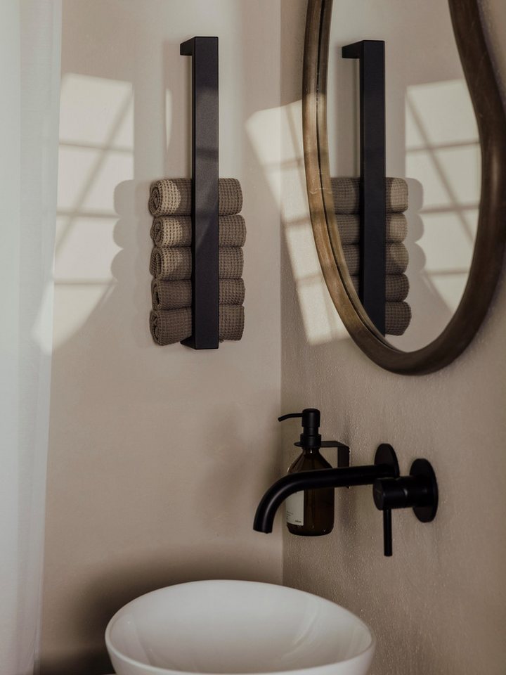 Metallbude Handtuchhalter NALI, ohne sichtbare Verschraubungen, platzsparend