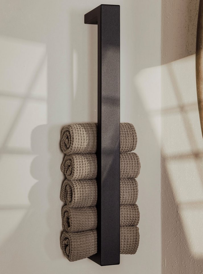 Metallbude Handtuchhalter NALI, ohne sichtbare Verschraubungen, platzsparend Bild 3