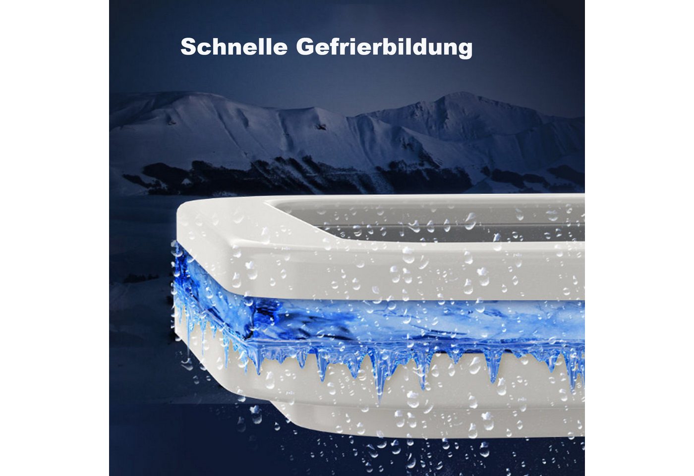 KINSI Eiswürfelform Eisplatte zum eis machen, Rolled Ice Cream Maker, Eis Platte Für Ice Rolls, Rolleismaschiene Platte Bild 5